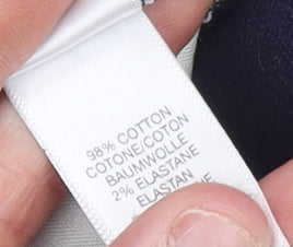 Paul Smith Mens Navy Blue Chino Trousers Size 32 Cotton Blend