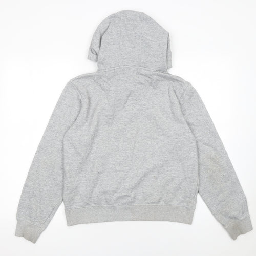 Champion Womens Grey Pullover Hoodie M Cotton Blend Logo Casual