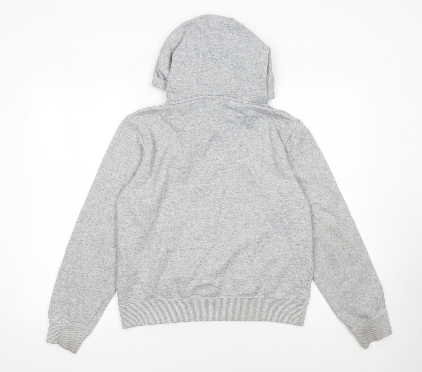 Champion Womens Grey Pullover Hoodie M Cotton Blend Logo Casual