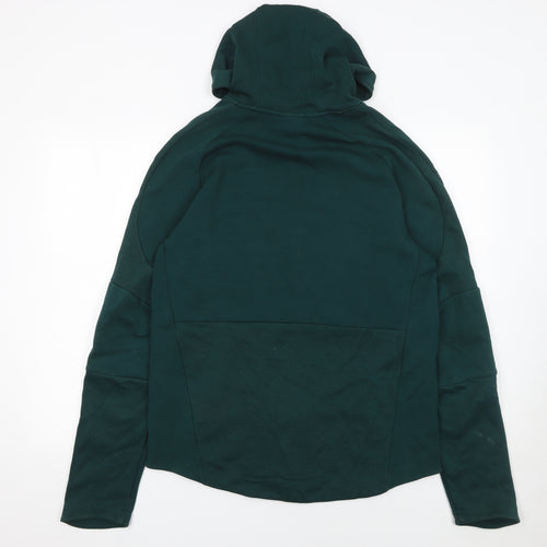 Puma Men's Green Full Zip Hoodie Size L Breathable Sportswear