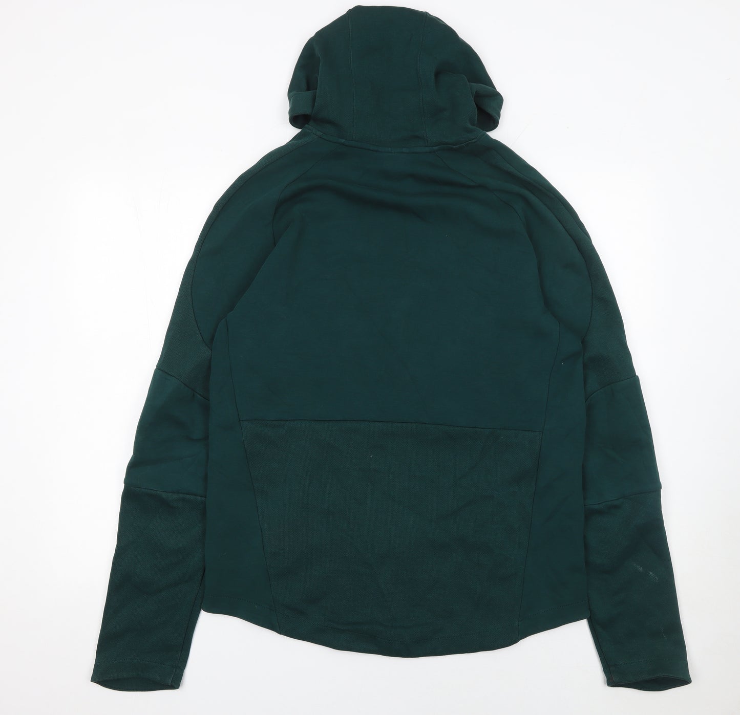 Puma Men's Green Full Zip Hoodie Size L Breathable Sportswear