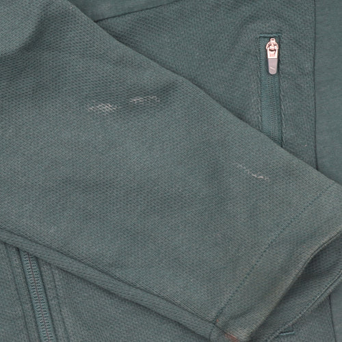 Puma Men's Green Full Zip Hoodie Size L Breathable Sportswear