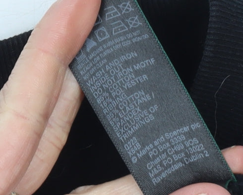 Marks and Spencer Womens Black Medium Sequin New York Sweatshirt