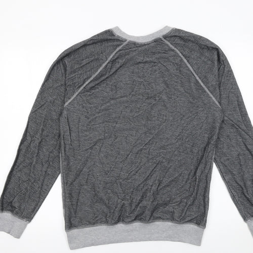 Damned Delux Men’s Grey Graphic Print Pullover Sweatshirt M
