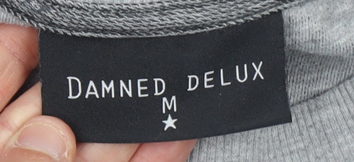 Damned Delux Men’s Grey Graphic Print Pullover Sweatshirt M
