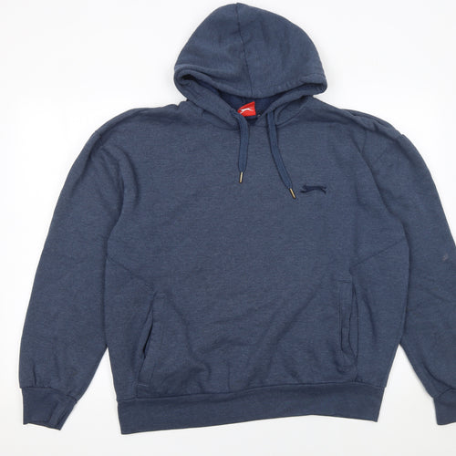Slazenger Mens Blue Pullover Hoodie L Regular Fit Hooded Sweatshirt