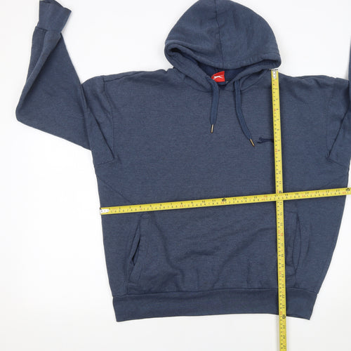 Slazenger Mens Blue Pullover Hoodie L Regular Fit Hooded Sweatshirt