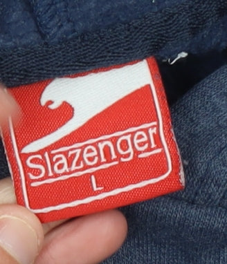 Slazenger Mens Blue Pullover Hoodie L Regular Fit Hooded Sweatshirt