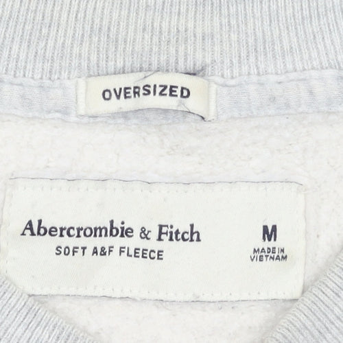 Abercrombie & Fitch Womens Grey Oversized Pullover Sweatshirt M