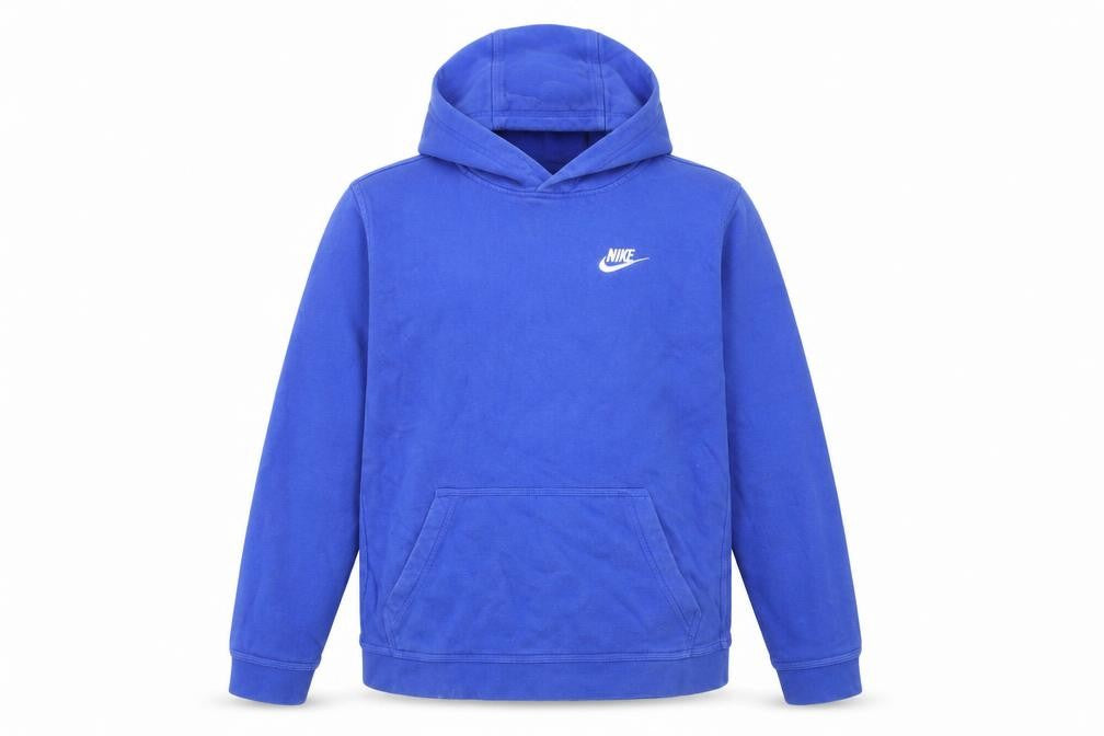 Nike Boys Blue Pullover Hoodie XL Fleece Logo Hooded Sweatshirt