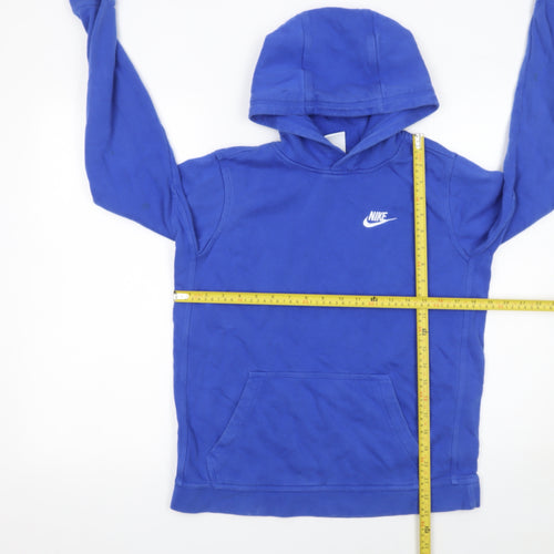 Nike Boys Blue Pullover Hoodie XL Fleece Logo Hooded Sweatshirt