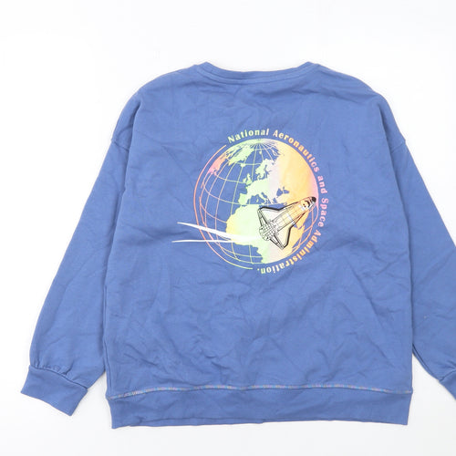 Marks and Spencer Boys Blue NASA Crew Neck Pullover Sweatshirt 10 Years