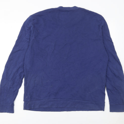 Denim 73 Men's Blue Graphic Print Pullover Sweatshirt Size L