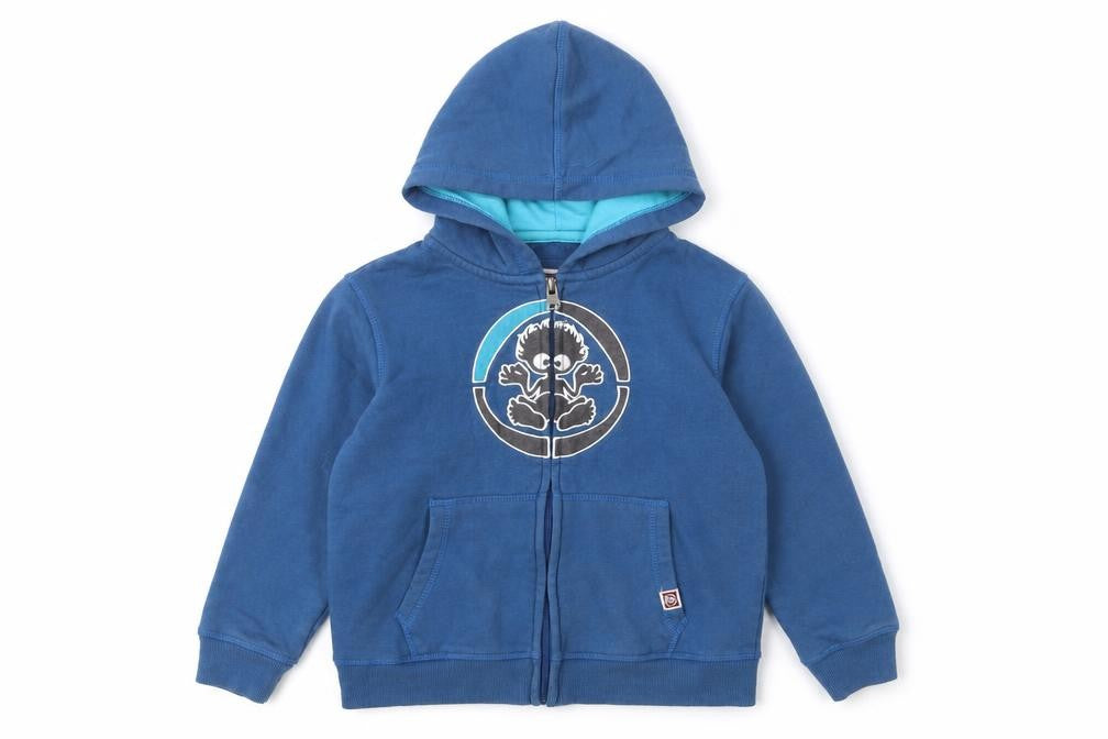 Saltrock Boys Blue Full Zip Hoodie 5-6 Years Logo Fleece Cotton Blend