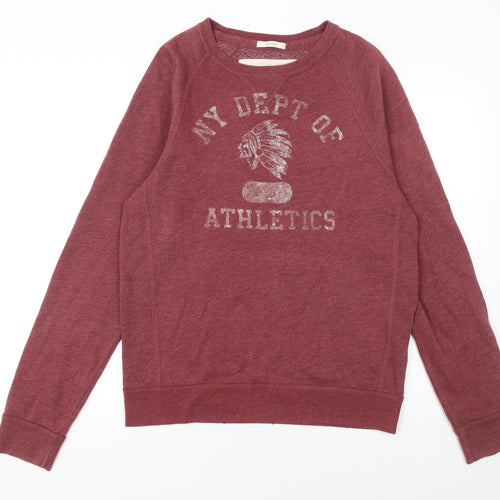 Abercrombie & Fitch Men’s Red Graphic Sweatshirt M Regular Fit