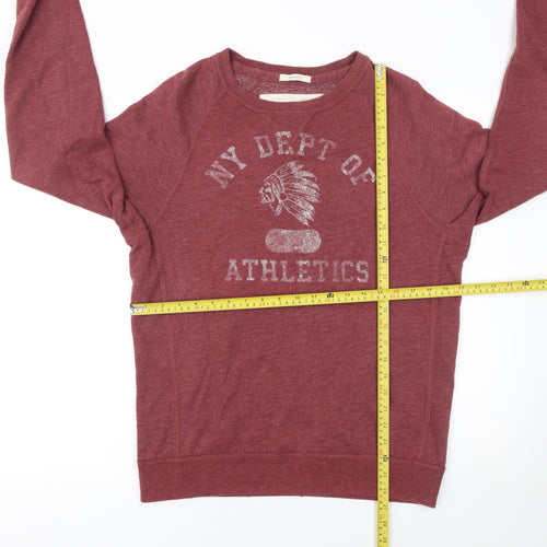 Abercrombie & Fitch Men’s Red Graphic Sweatshirt M Regular Fit
