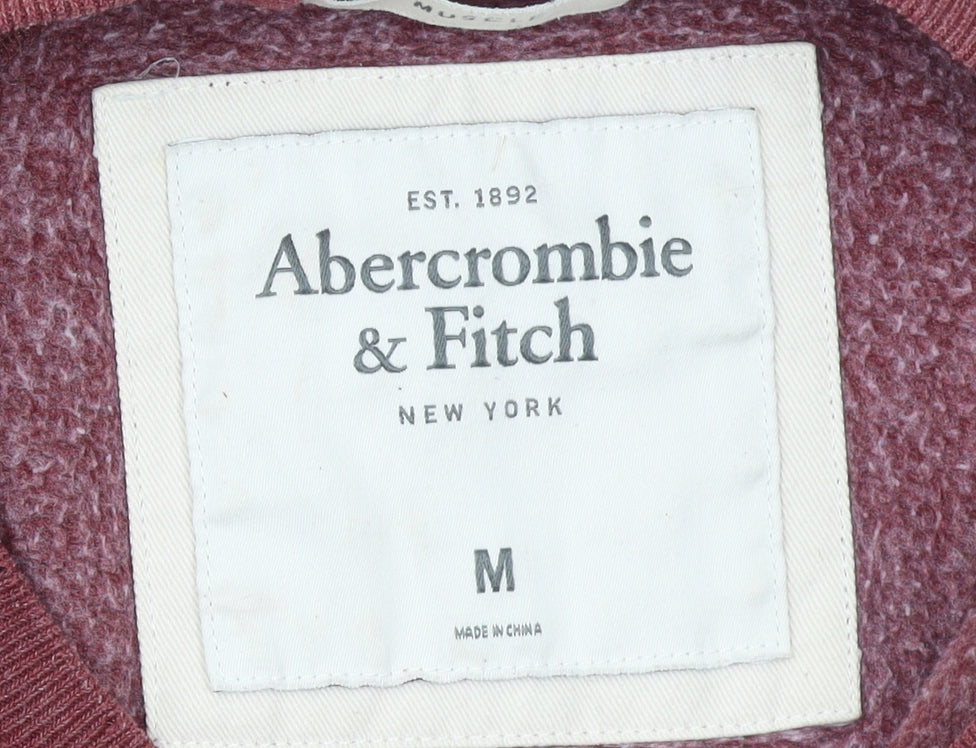 Abercrombie & Fitch Men’s Red Graphic Sweatshirt M Regular Fit