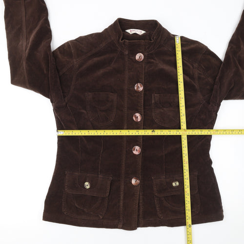 Bonmarché Women’s Brown Velvet Blazer Jacket Size 16 Single Breasted