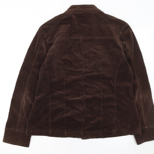 Bonmarché Women’s Brown Velvet Blazer Jacket Size 16 Single Breasted