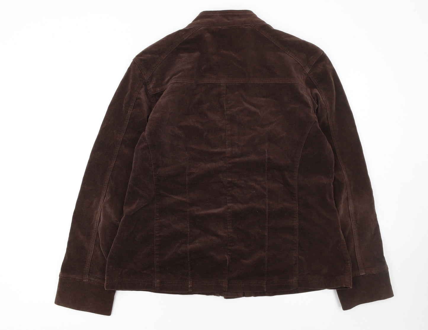 Bonmarché Women’s Brown Velvet Blazer Jacket Size 16 Single Breasted