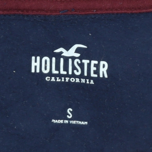 Hollister Women Navy Blue Santa Clara 1/4 Zip Pullover Sweatshirt S