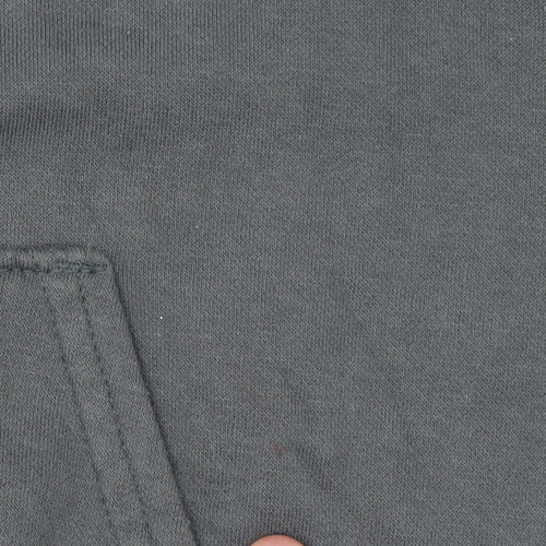 H&M Girls Grey Love Hoodie Size S Pullover Cotton Blend Sweatshirt