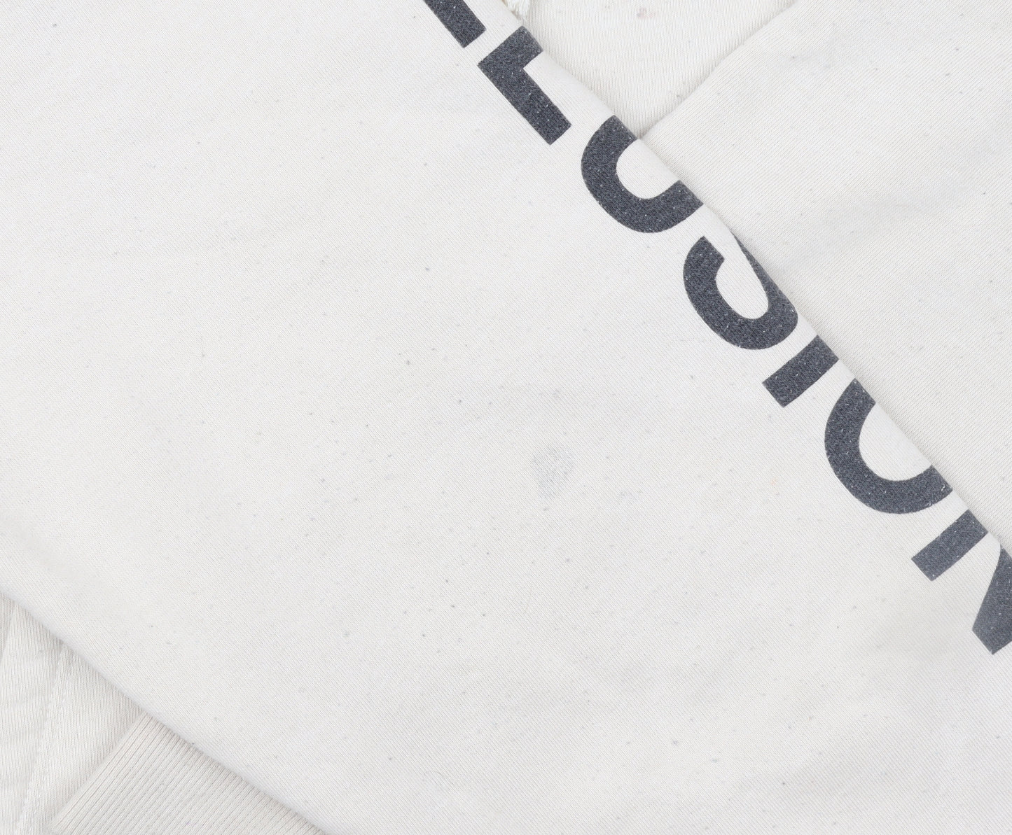 Collusion Mens Beige Pullover Hoodie M Logo Graphic Streetwear