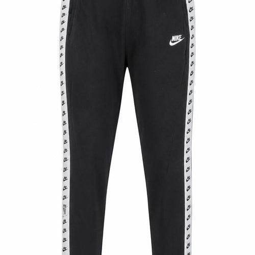 Nike Men's Black Jogger Sweatpants Small Logo Taped Track Trousers
