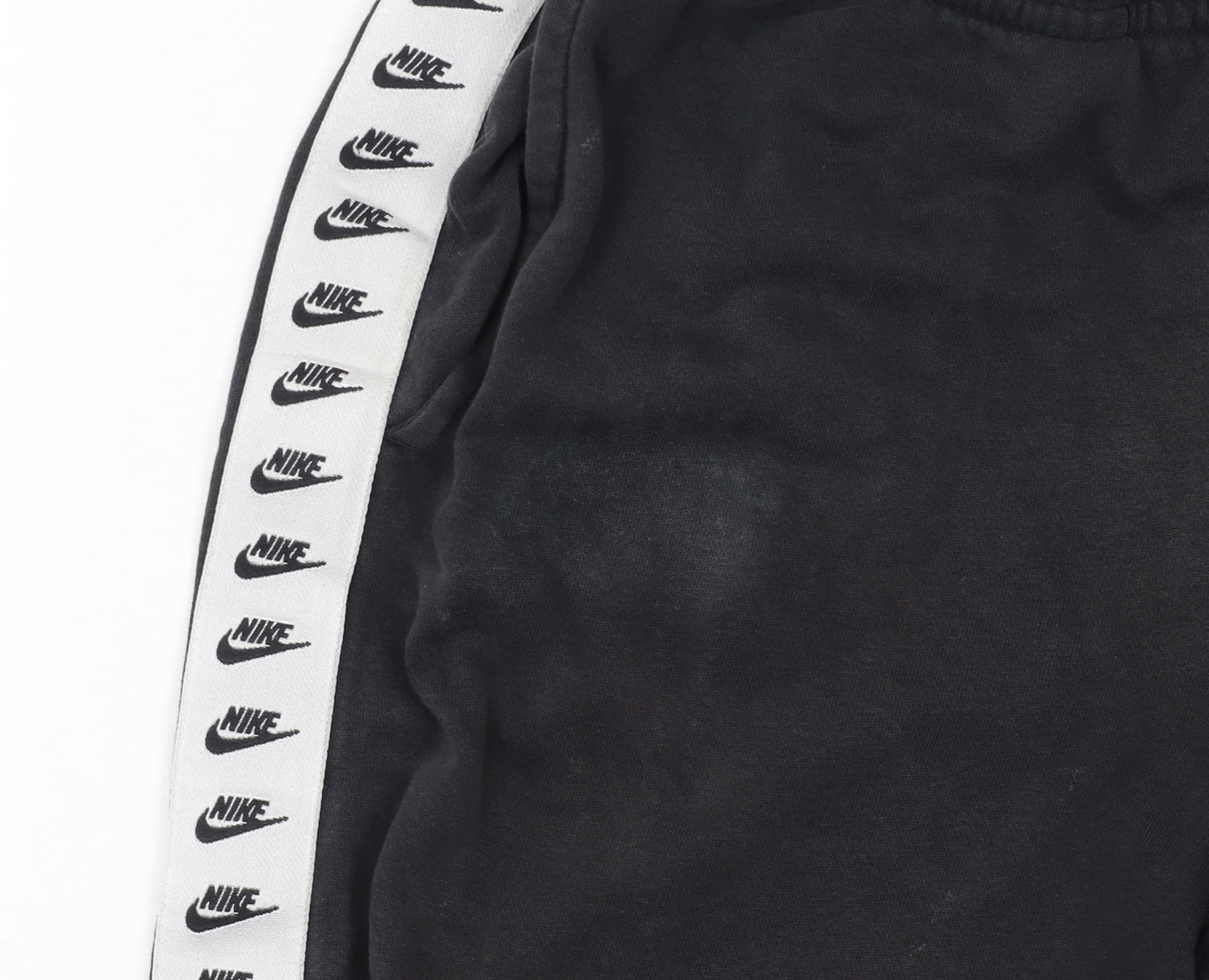 Nike Men's Black Jogger Sweatpants Small Logo Taped Track Trousers