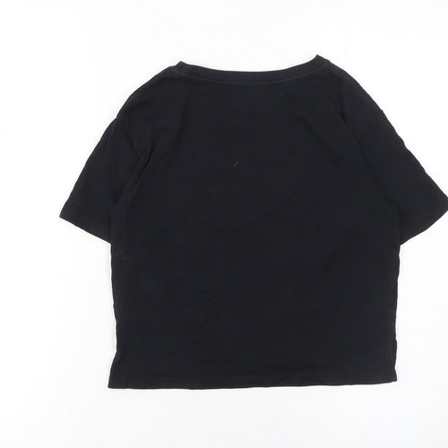 C&A Girls Black New York Club Cotton Short Sleeve T-Shirt 10 Years