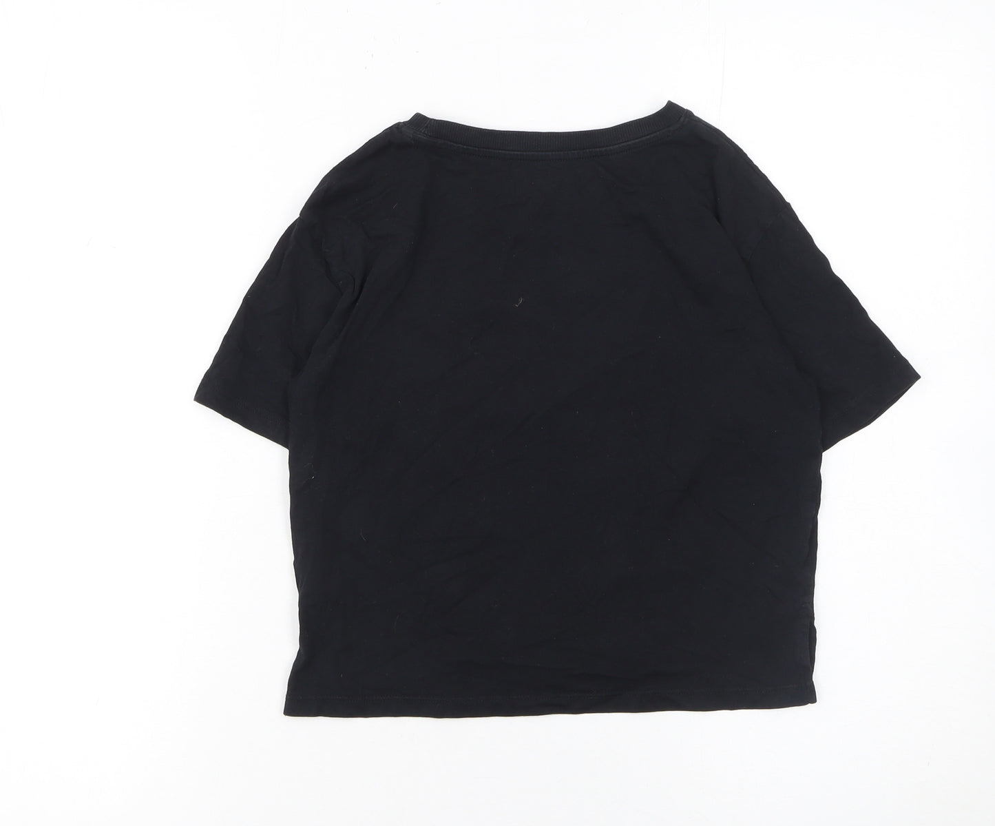 C&A Girls Black New York Club Cotton Short Sleeve T-Shirt 10 Years
