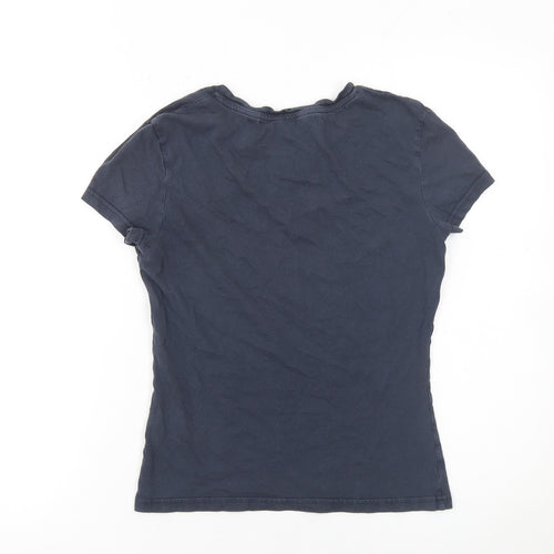 Jack Wills Women's Blue Cotton Slim Fit T-Shirt Size 6