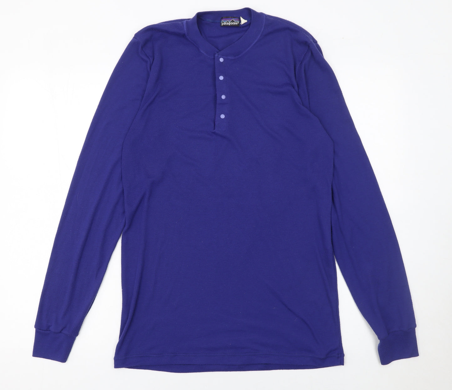 Patagonia Men's Blue XL Henley Long Sleeve Vintage T-Shirt