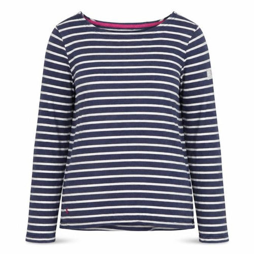 Joules Women's Blue Striped Long Sleeve Cotton Nautical Top Size 10