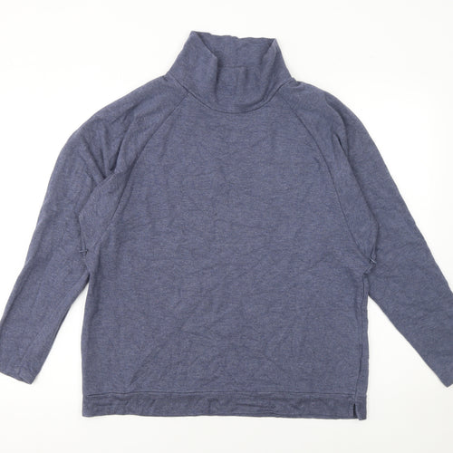 GAP Womens Blue Maternity Roll Neck Pullover Sweatshirt Size L