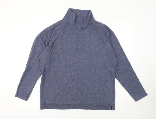 GAP Womens Blue Maternity Roll Neck Pullover Sweatshirt Size L