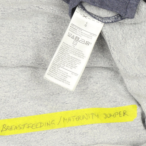 GAP Womens Blue Maternity Roll Neck Pullover Sweatshirt Size L