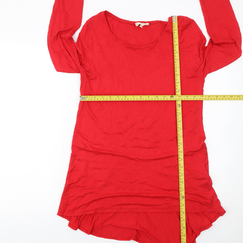 Phase Eight Women Red Tunic Jersey Long Sleeve Top UK 12