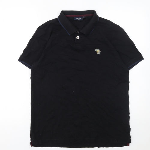 Paul Smith Jeans Men's Black Cotton Polo Shirt Size L