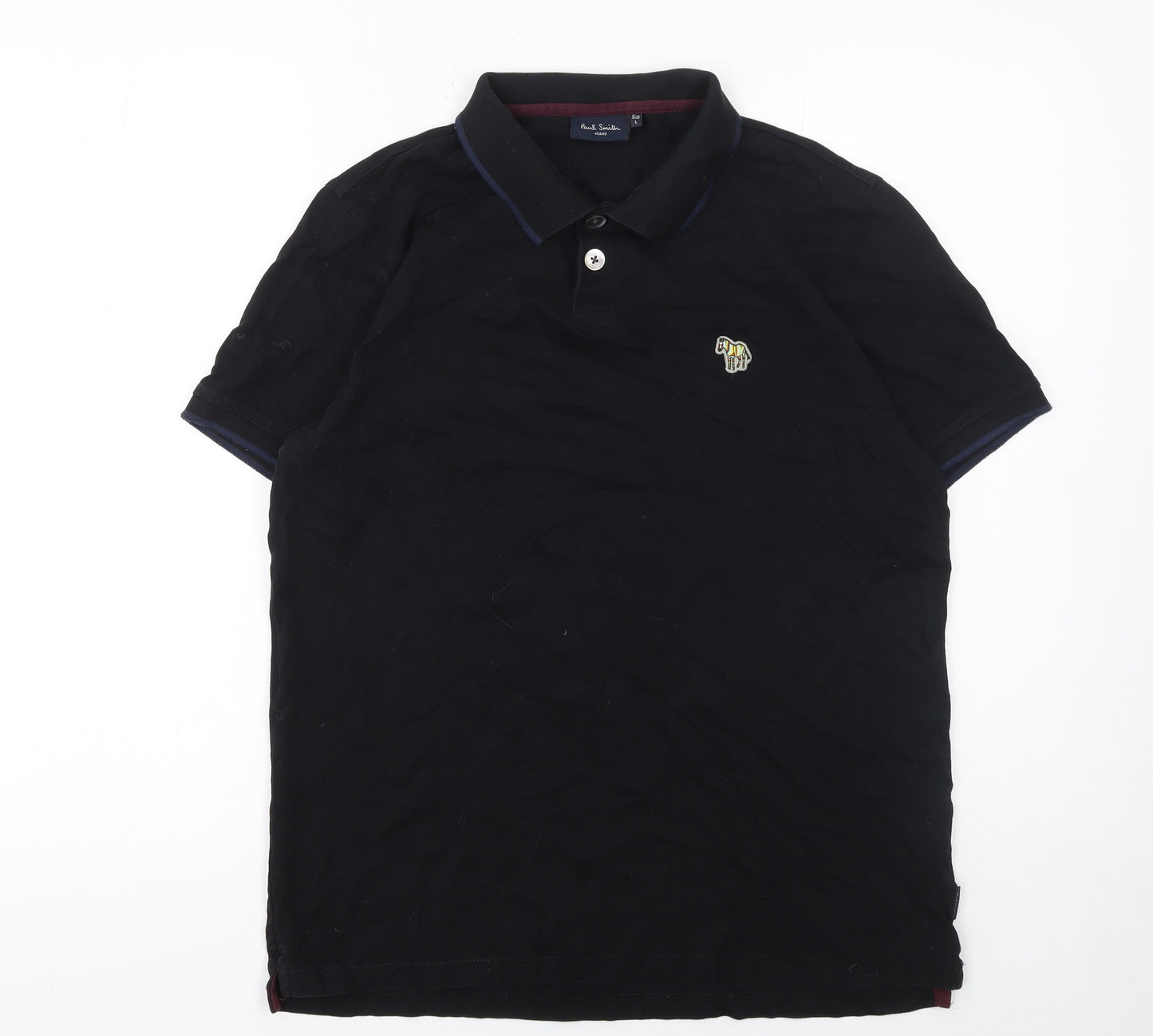 Paul Smith Jeans Men's Black Cotton Polo Shirt Size L