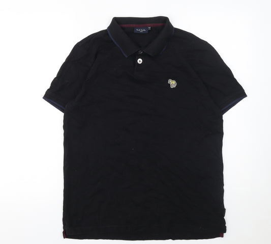 Paul Smith Jeans Men's Black Cotton Polo Shirt Size L