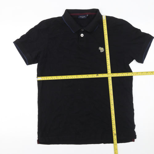 Paul Smith Jeans Men's Black Cotton Polo Shirt Size L