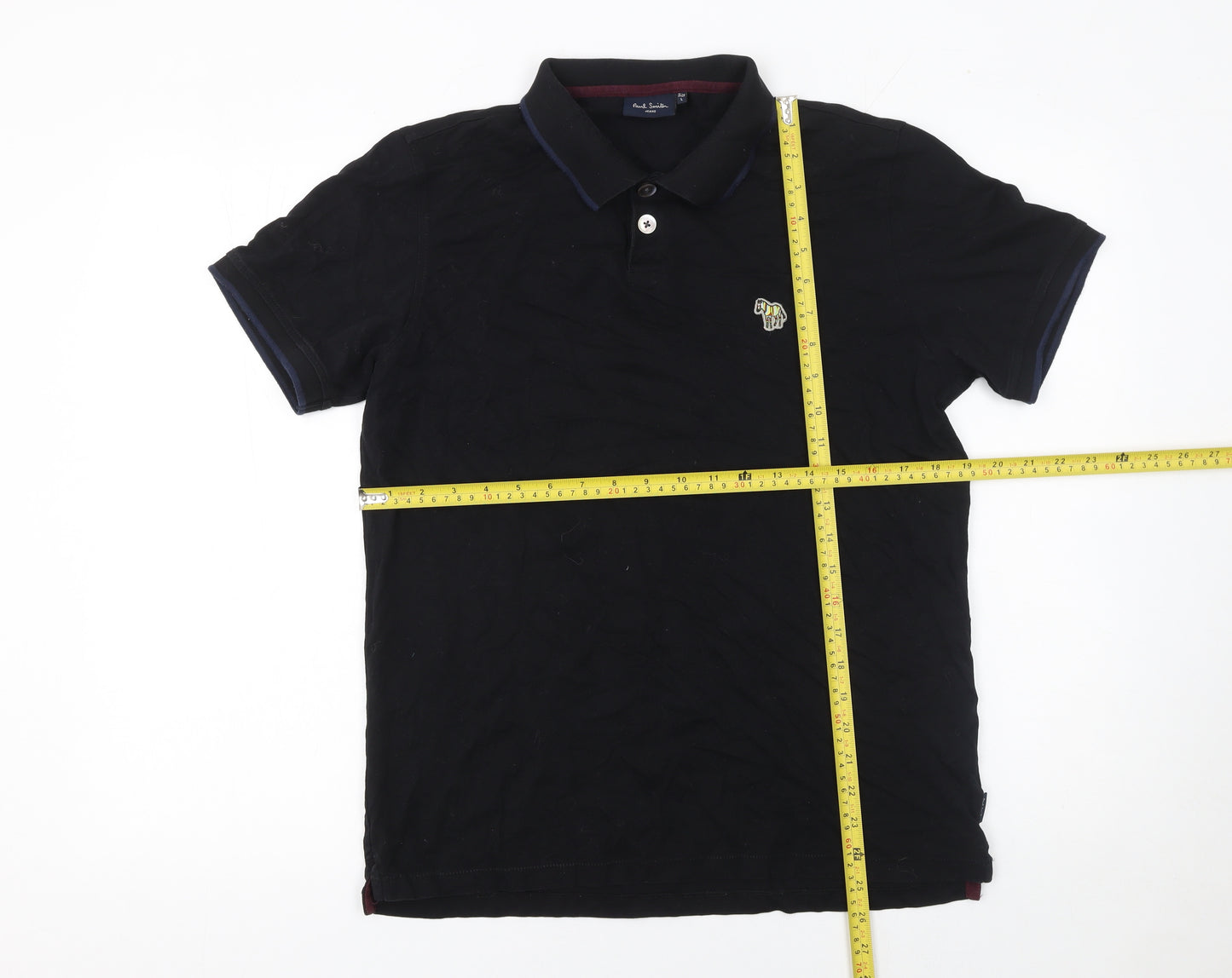 Paul Smith Jeans Men's Black Cotton Polo Shirt Size L