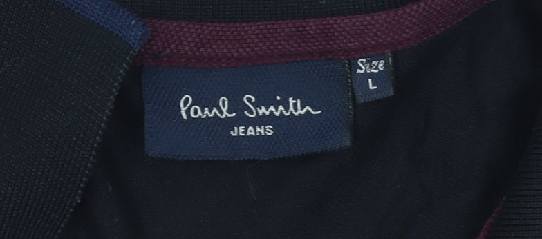 Paul Smith Jeans Men's Black Cotton Polo Shirt Size L