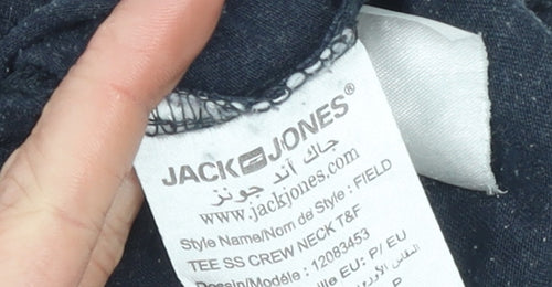 Jack & Jones Men's Blue Vintage Graphic T-Shirt Size S