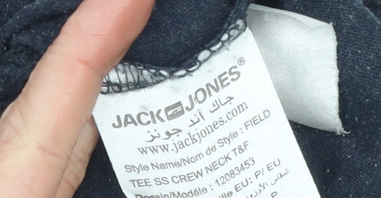 Jack & Jones Men's Blue Vintage Graphic T-Shirt Size S