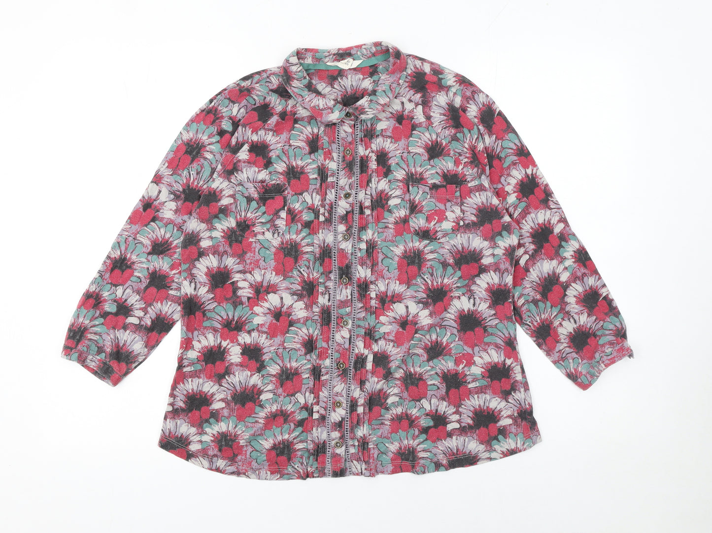 White Stuff Women's Multicoloured Floral Tunic Blouse Size 14