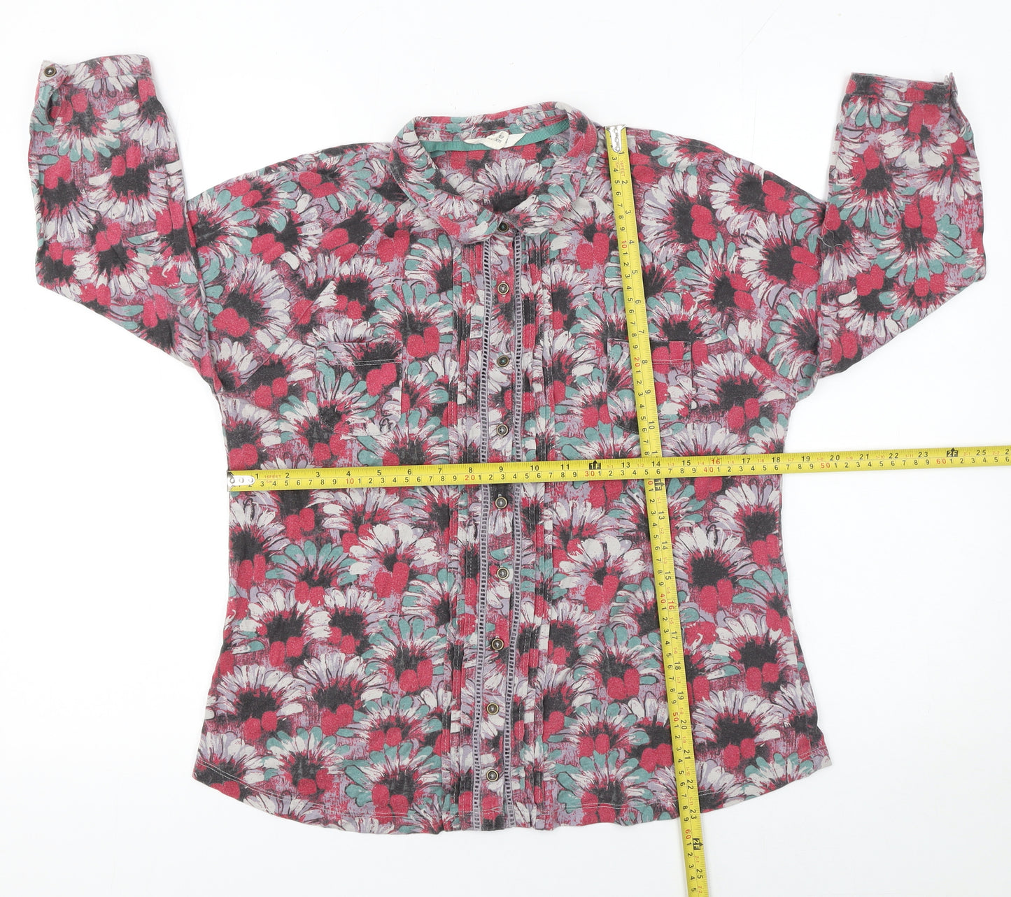 White Stuff Women's Multicoloured Floral Tunic Blouse Size 14