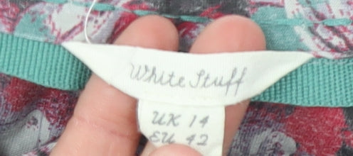 White Stuff Women's Multicoloured Floral Tunic Blouse Size 14