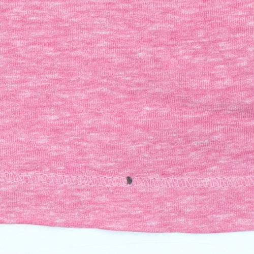 Jack Wills Women Pink V-Neck Short Sleeve T-Shirt UK 6